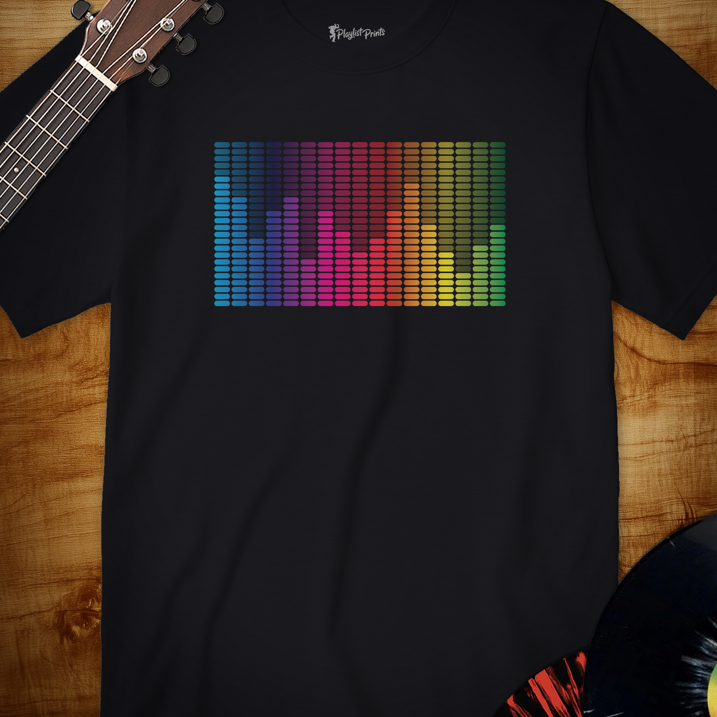 Vibrant Neon Equalizer Tee