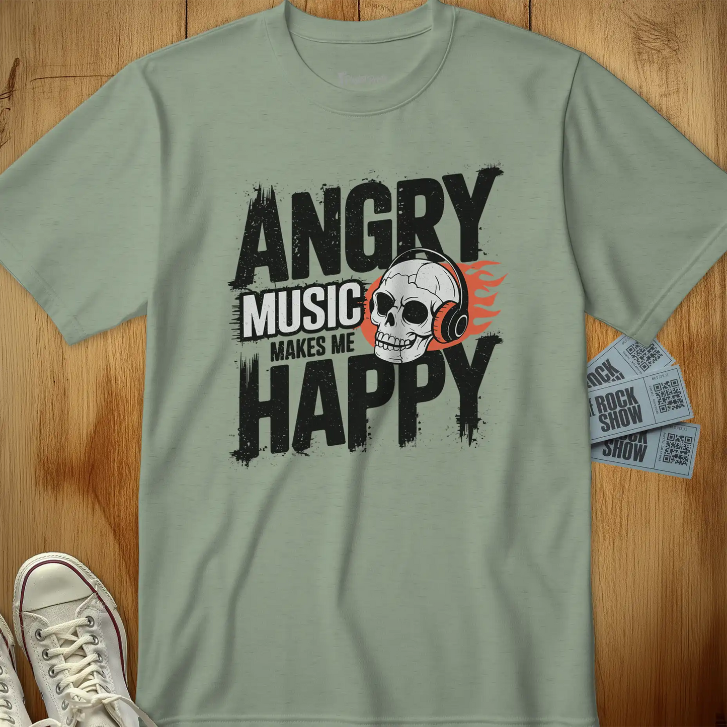 Angry Music Makes Me Happy Tee