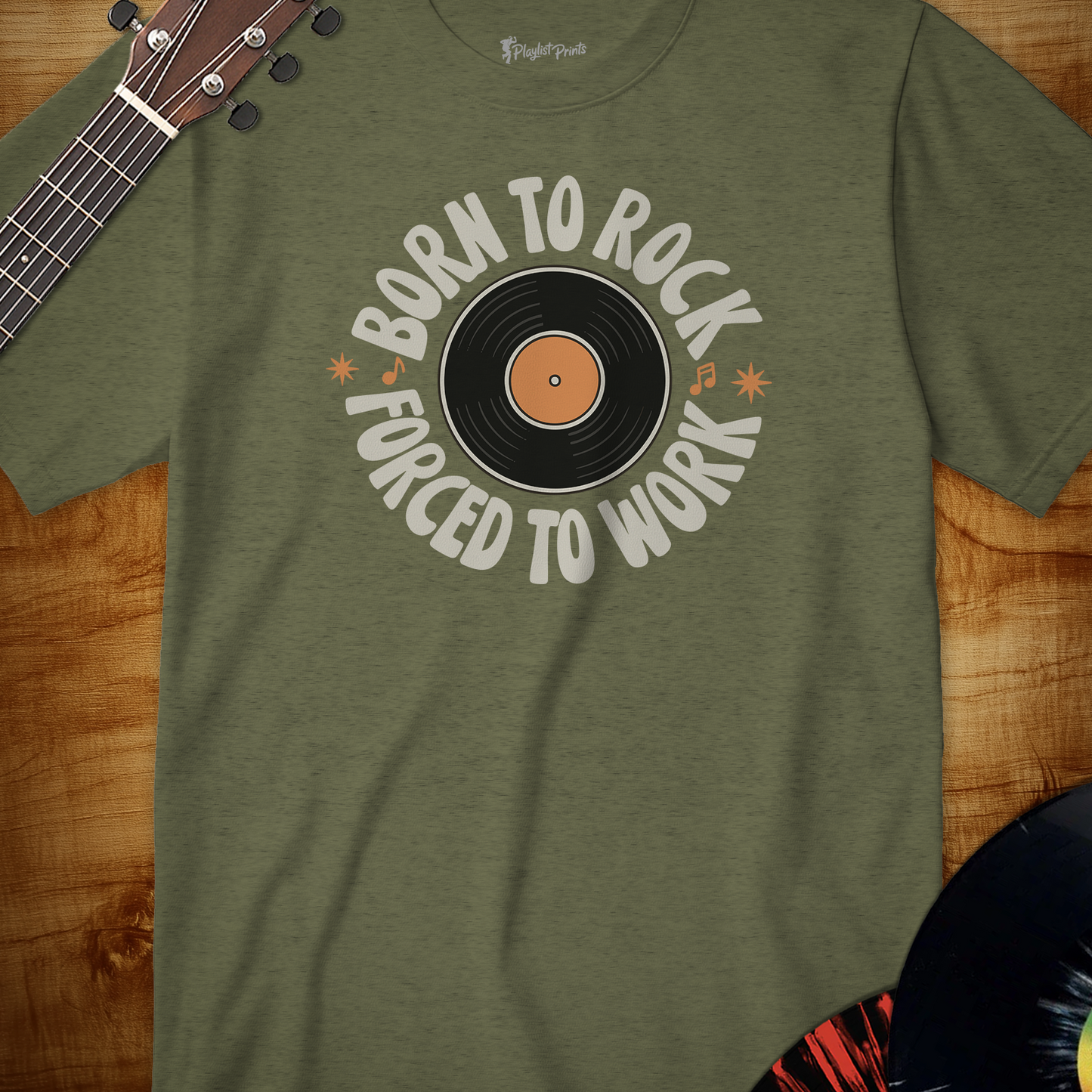 Born to Rock Forced to Work Tee