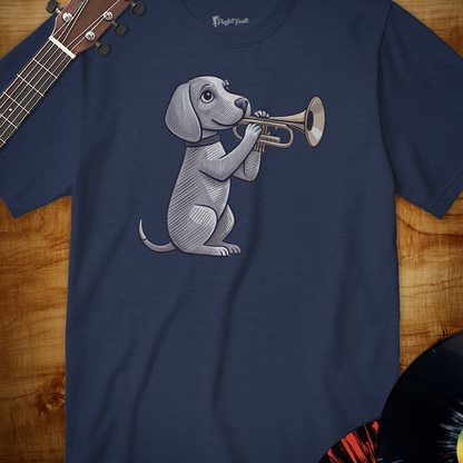 Dog Playing Trumpet Tee