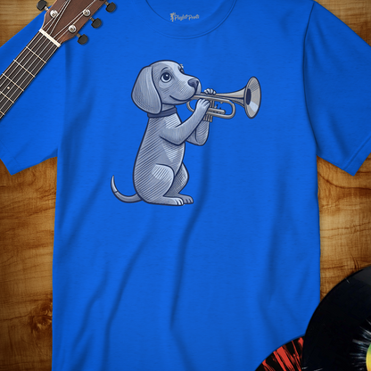 Dog Playing Trumpet Tee