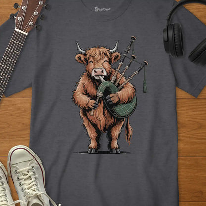 Highland Cow Bagpipes Tee