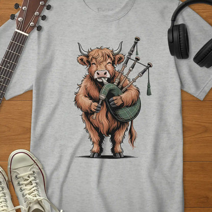 Highland Cow Bagpipes Tee