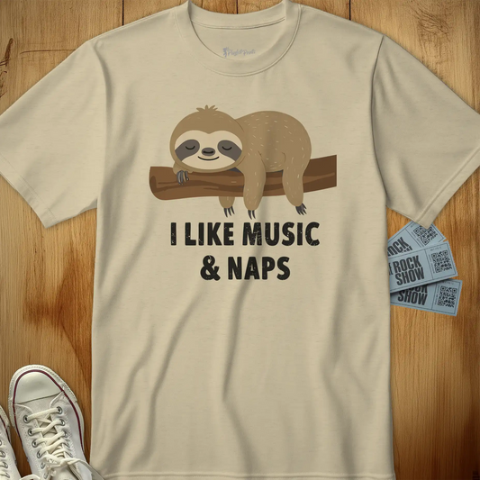 I Like Music and Naps Tee