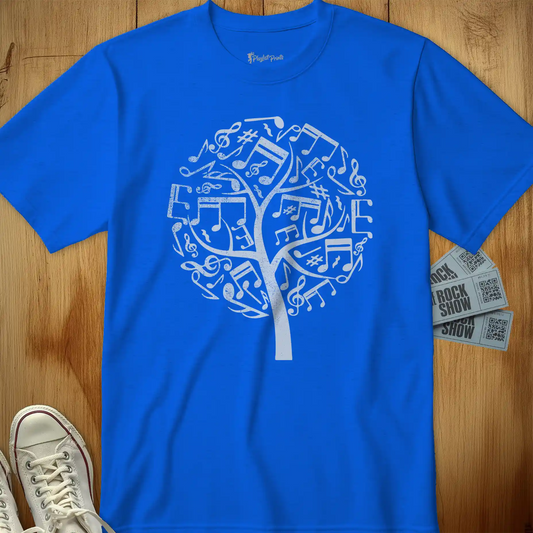 Music Notes Tree Silhouette Tee