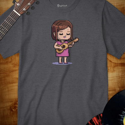 Pixel Ukulele Girl Tee