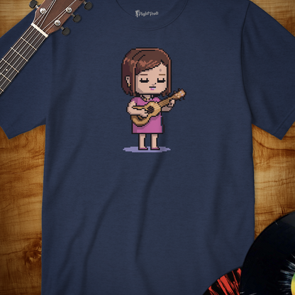 Pixel Ukulele Girl Tee