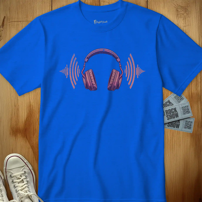 Retro Headphone Waves Tee