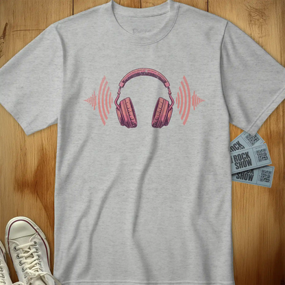 Retro Headphone Waves Tee