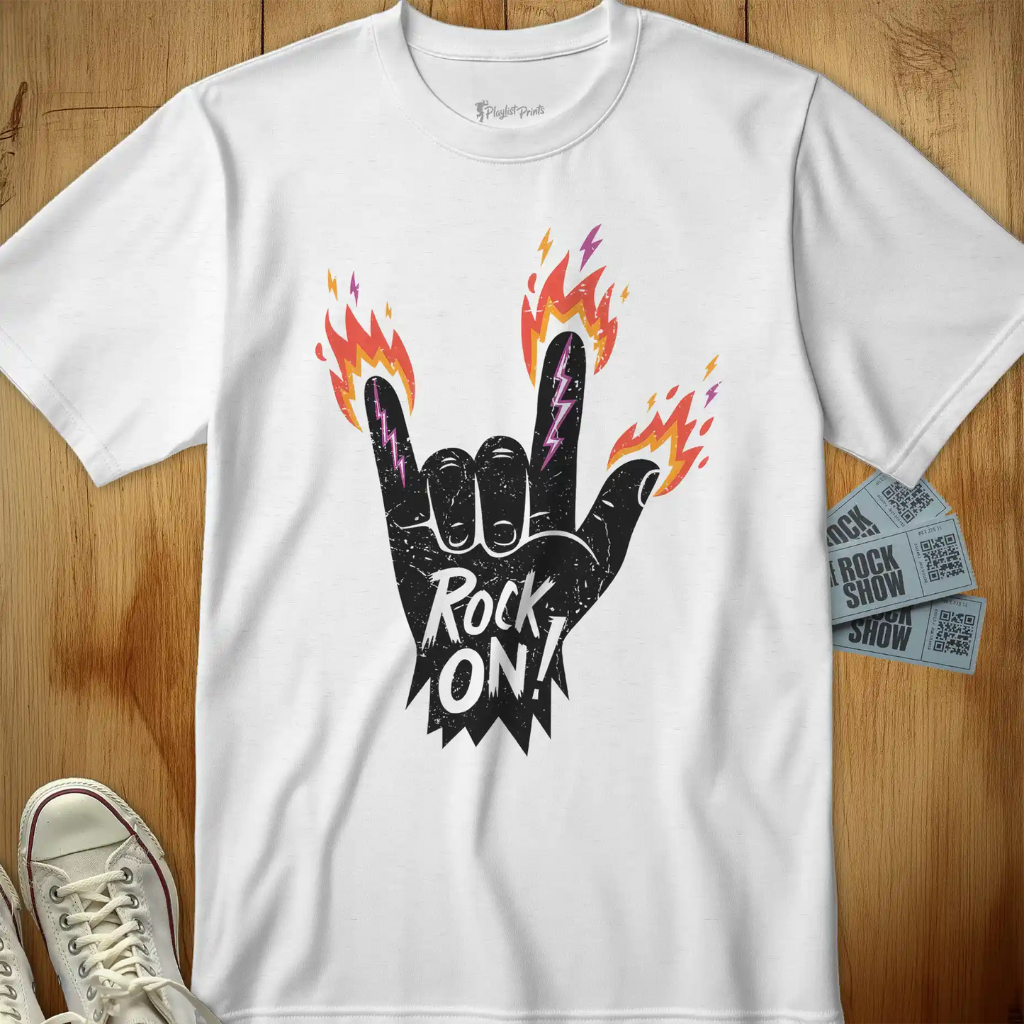 Rock On Flames Tee