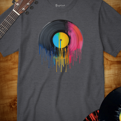 Vinyl Record Dripping Paint Tee
