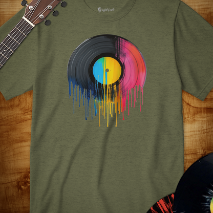 Vinyl Record Dripping Paint Tee