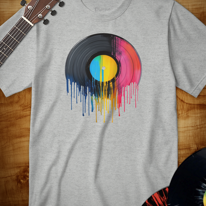 Vinyl Record Dripping Paint Tee
